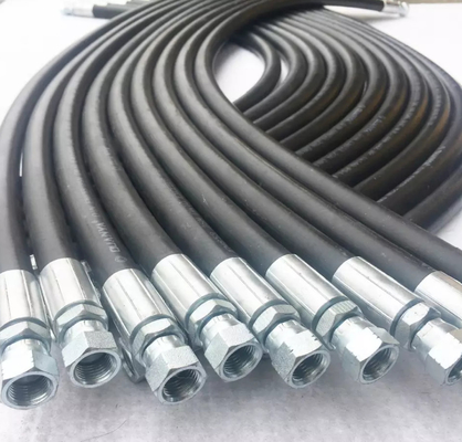 Wzmocnienie tekstylne Hydrauliczny wąż gumowy Rura olejowa Odporność na niskie ciśnienie SAE100 R6 EN854 R6
